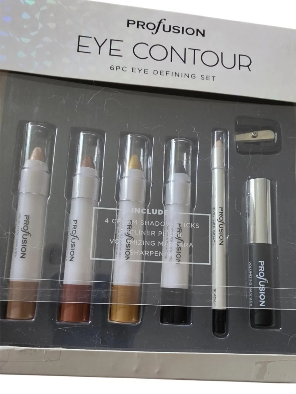 Profusion 6Pcs Cosmetics Eye Contour Set - Bronze, Copper, Gold, Black NEW